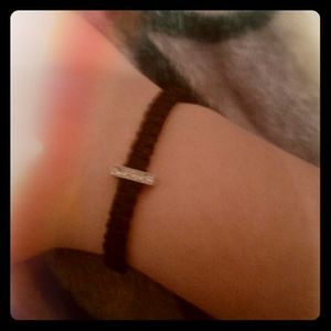 Black Bracelet with the Letter i on it